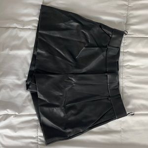 Zara faux leather shorts